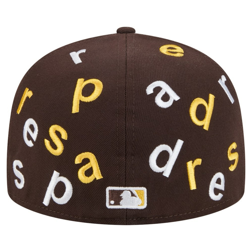 San Diego Padres New Era Team Confetti 59FIFTY Fitted Hat - Brown Hats