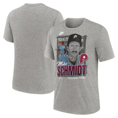Mike Schmidt Philadelphia Phillies Nike Cooperstown Collection Player Local T-Shirt - Heather Gray T-shirts