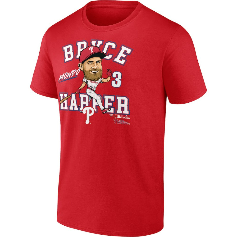 Bryce Harper Philadelphia Phillies Fanatics Hometown Caricature T-Shirt - Red T-shirts