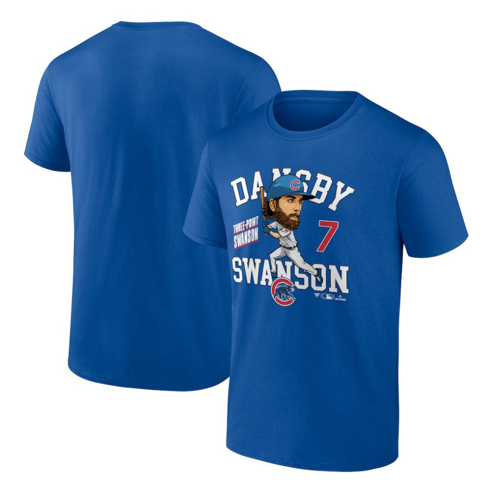 Dansby Swanson Chicago Cubs Fanatics Hometown Caricature T-Shirt - Royal T-shirts