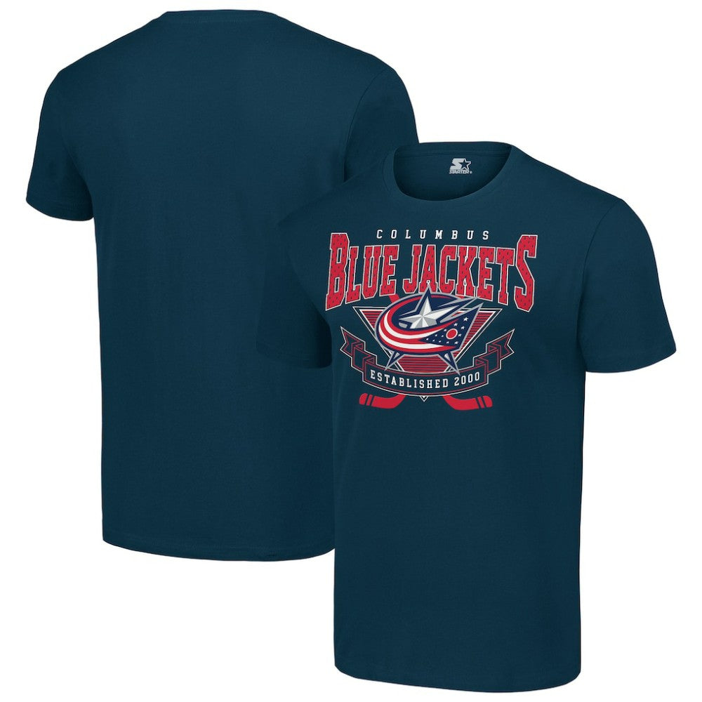 NHL Columbus Blue Jackets Starter Team Logo Graphic T-Shirt - Navy