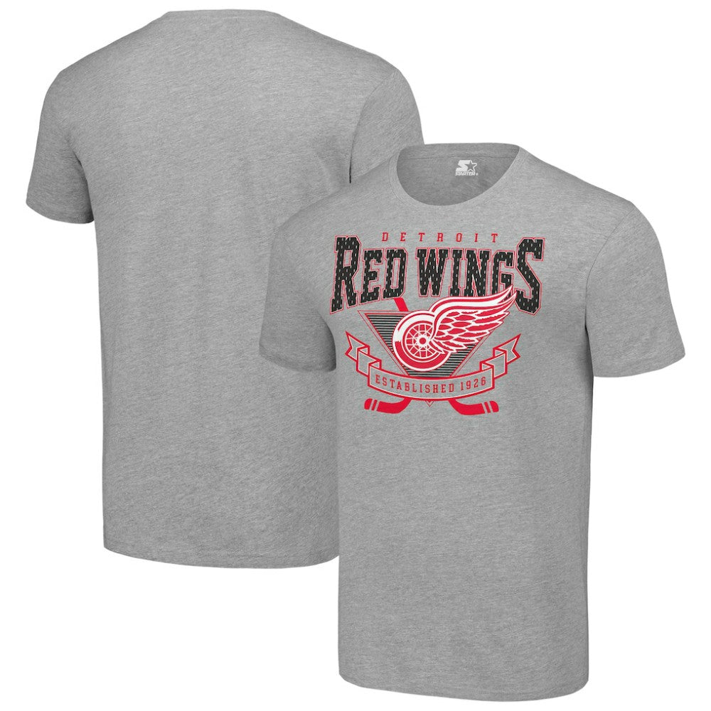 NHL Detroit Red Wings Starter Team Logo Graphic T-Shirt - Heather Gray
