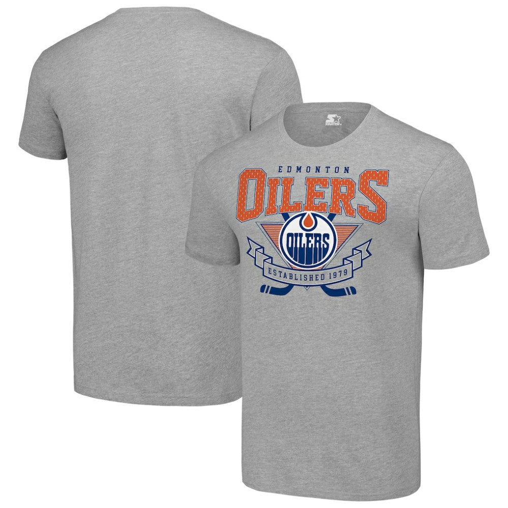 NHL Edmonton Oilers Starter Team Logo Graphic T-Shirt - Heather Gray