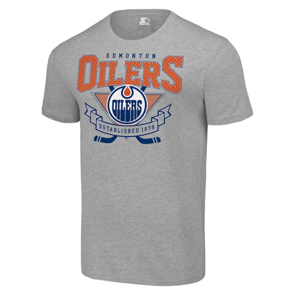 NHL Edmonton Oilers Starter Team Logo Graphic T-Shirt - Heather Gray