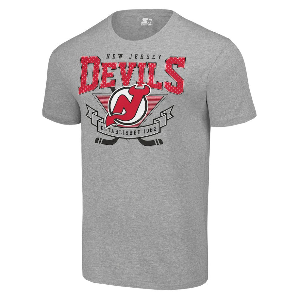 NHL New Jersey Devils Starter Team Logo Graphic T-Shirt - Heather Gray
