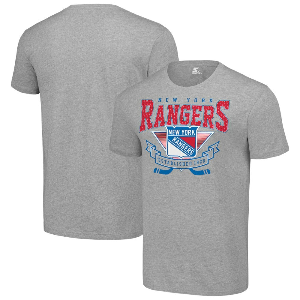 NHL New York Rangers Starter Team Logo Graphic T-Shirt - Heather Gray