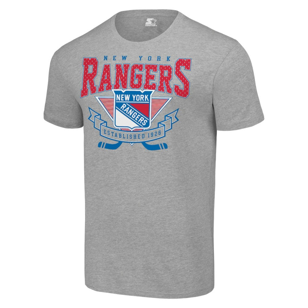 NHL New York Rangers Starter Team Logo Graphic T-Shirt - Heather Gray