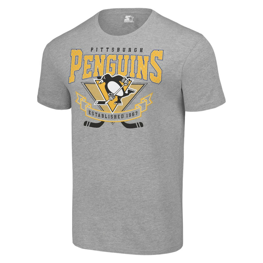 NHL Pittsburgh Penguins Starter Team Logo Graphic T-Shirt - Heather Gray