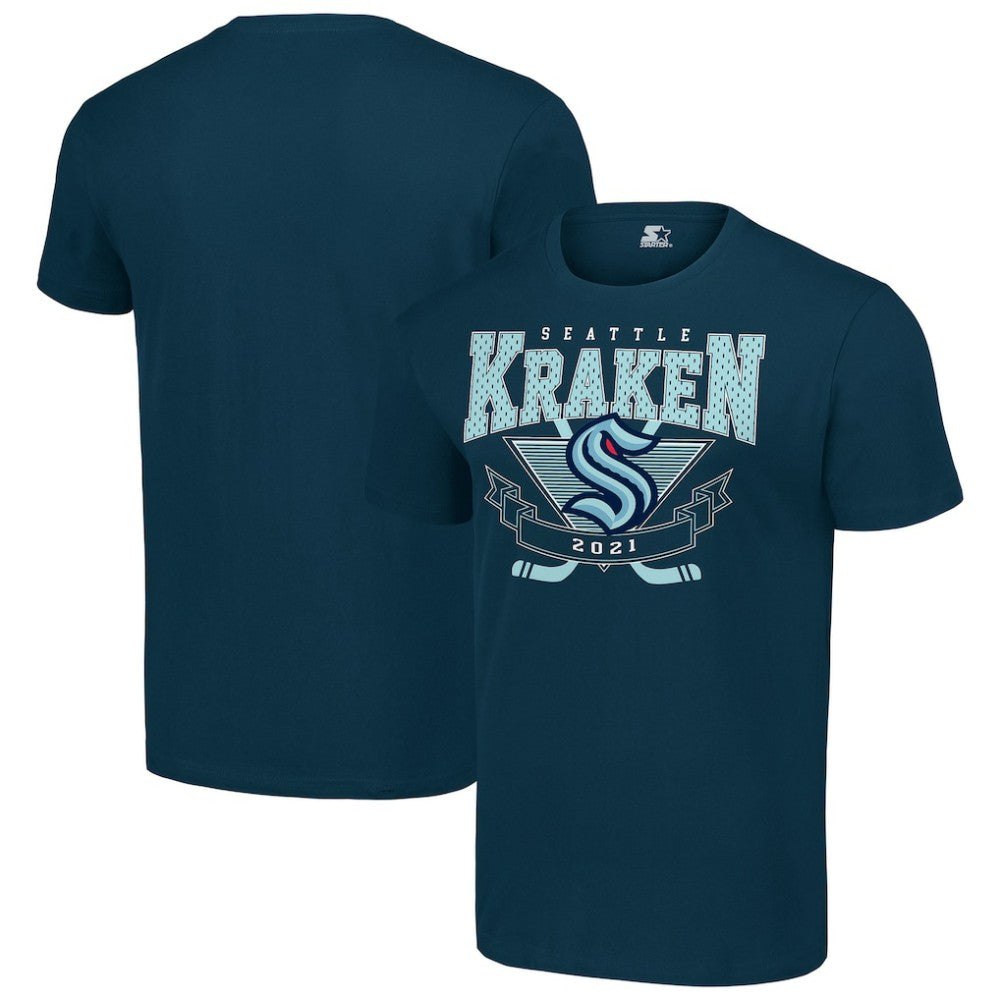 NHL Seattle Kraken Starter Team Logo Graphic T-Shirt - Deep Sea Blue