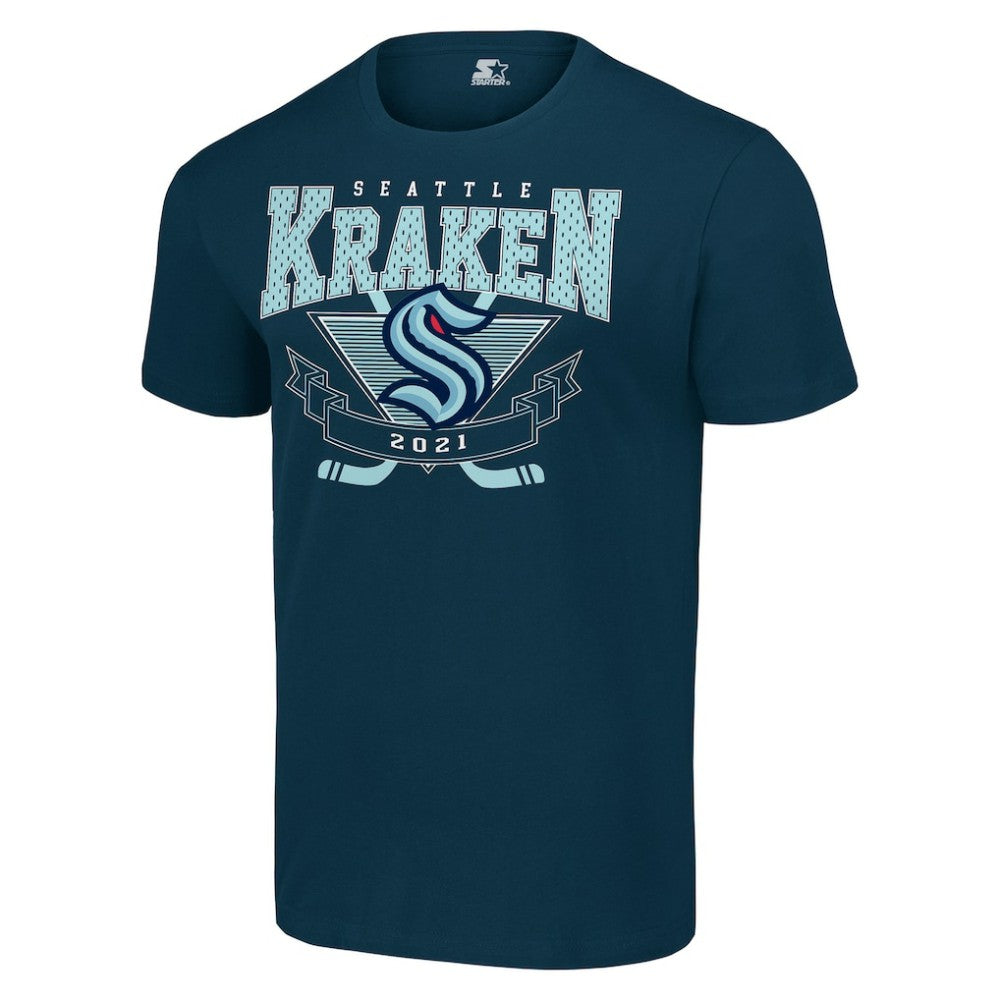 NHL Seattle Kraken Starter Team Logo Graphic T-Shirt - Deep Sea Blue