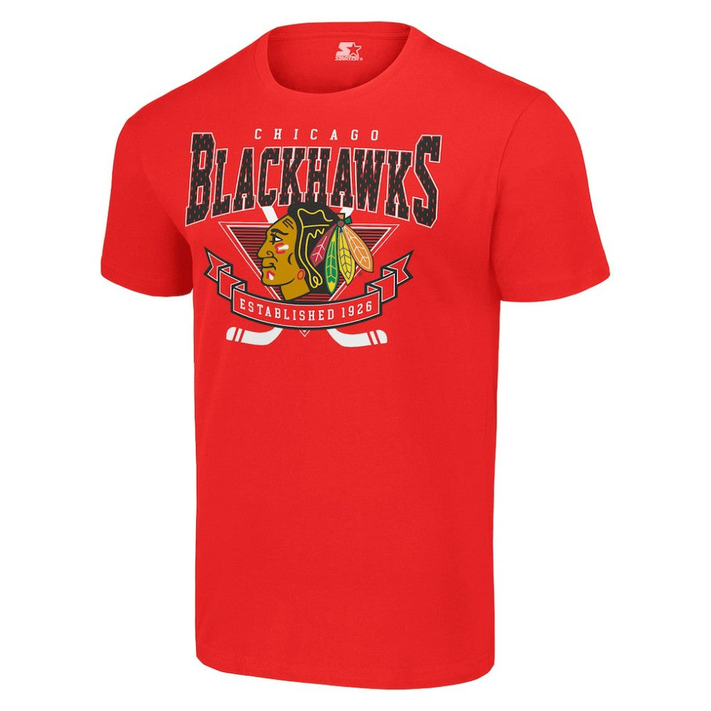 NHL Chicago Blackhawks Starter Team Logo Graphic T-Shirt - Red