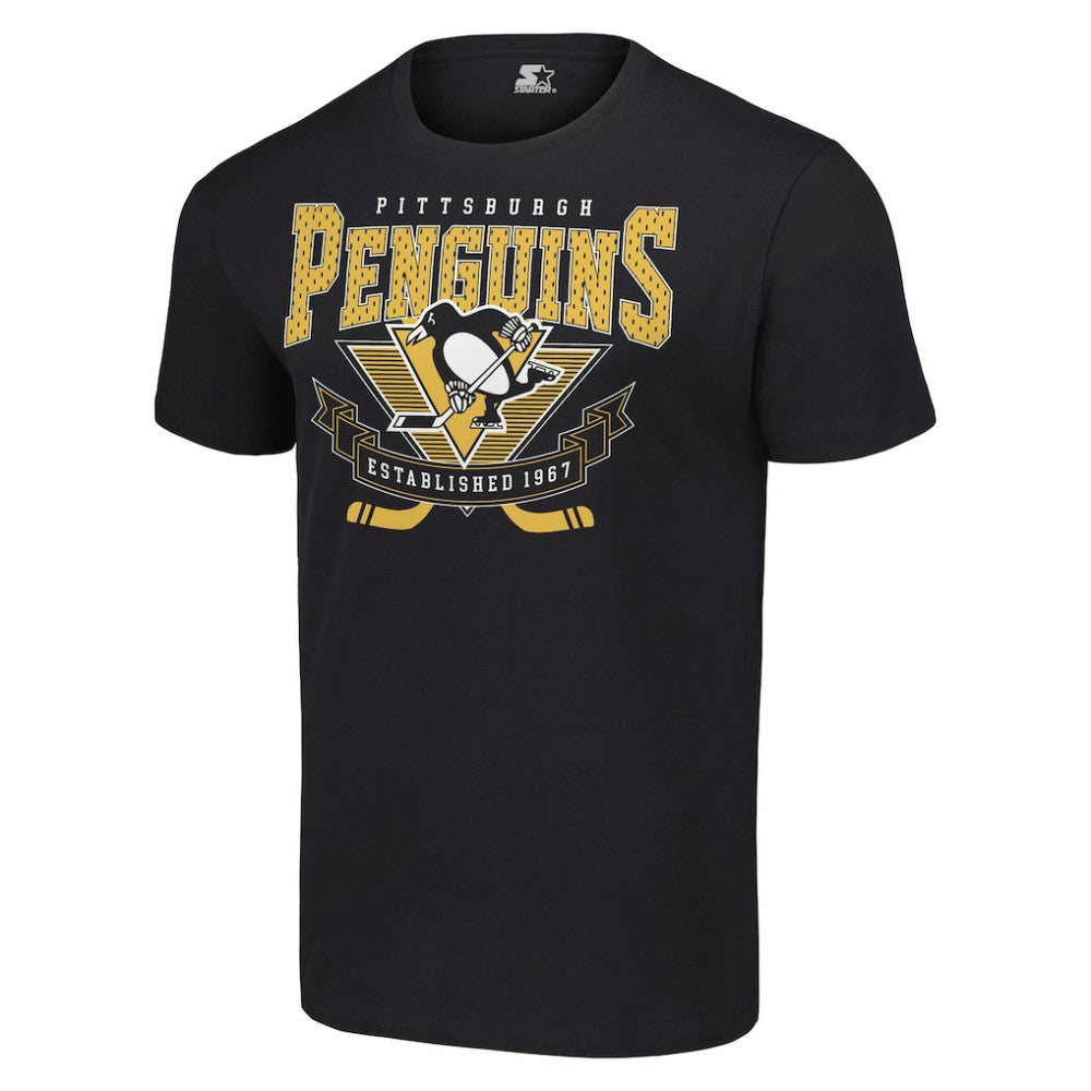 NHL Pittsburgh Penguins Starter Team Logo Graphic T-Shirt - Black