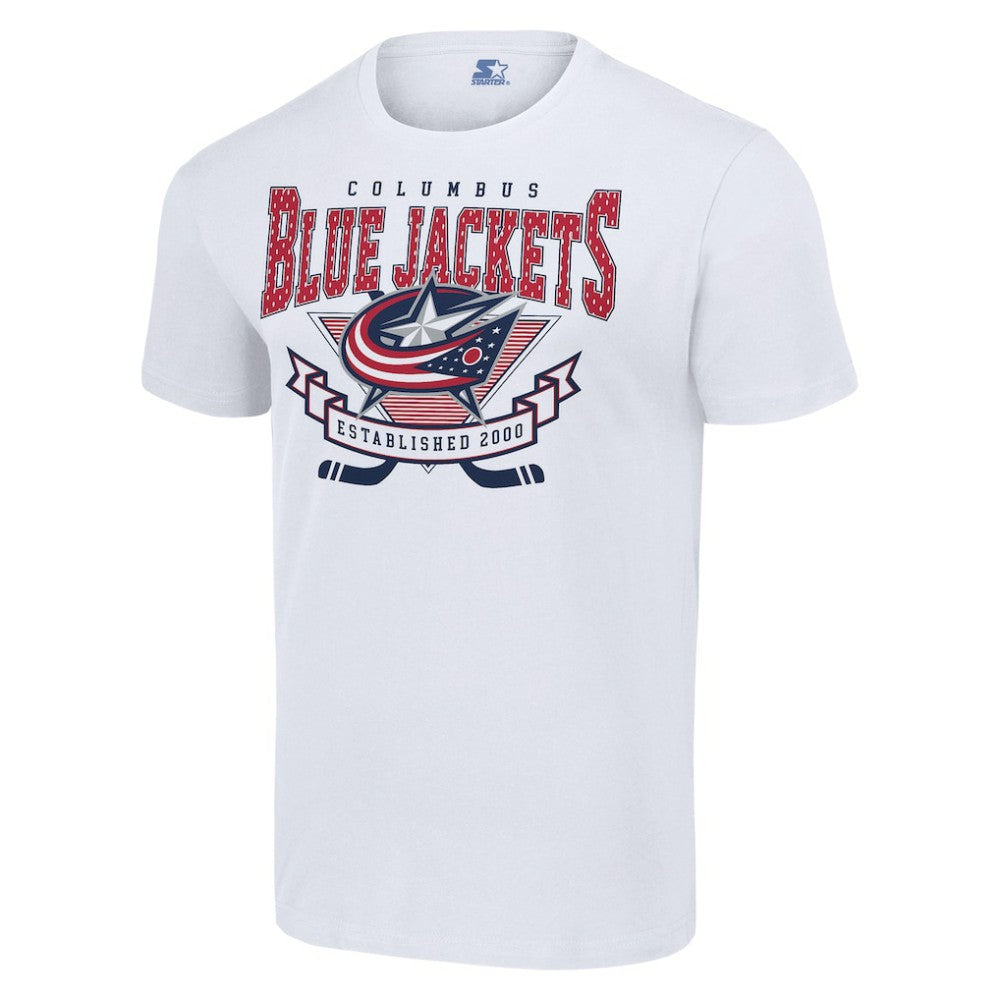 NHL Columbus Blue Jackets Starter Team Logo Graphic T-Shirt - White