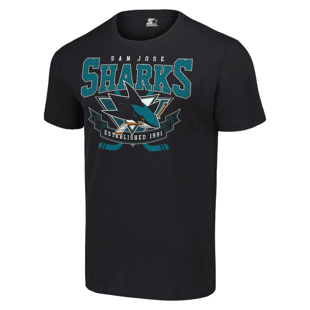 NHL San Jose Sharks Starter Team Logo Graphic T-Shirt - Black