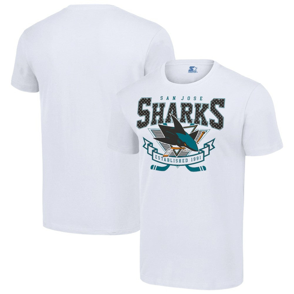 NHL San Jose Sharks Starter Team Logo Graphic T-Shirt - White