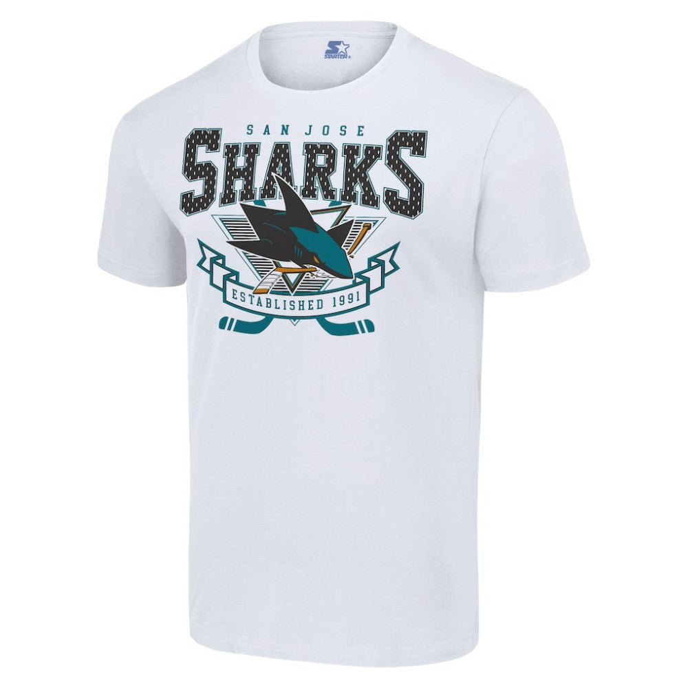 NHL San Jose Sharks Starter Team Logo Graphic T-Shirt - White