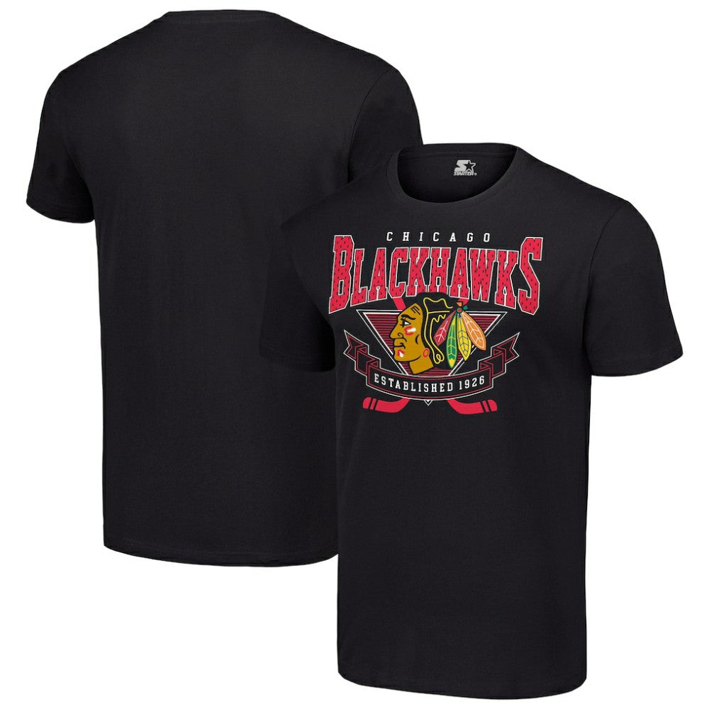 NHL Chicago Blackhawks Starter Team Logo Graphic T-Shirt - Black
