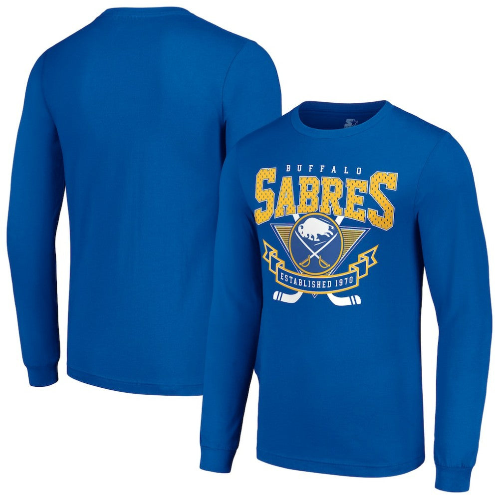 NHL Buffalo Sabres Starter Team Logo Graphic Long Sleeve T-Shirt - Royal