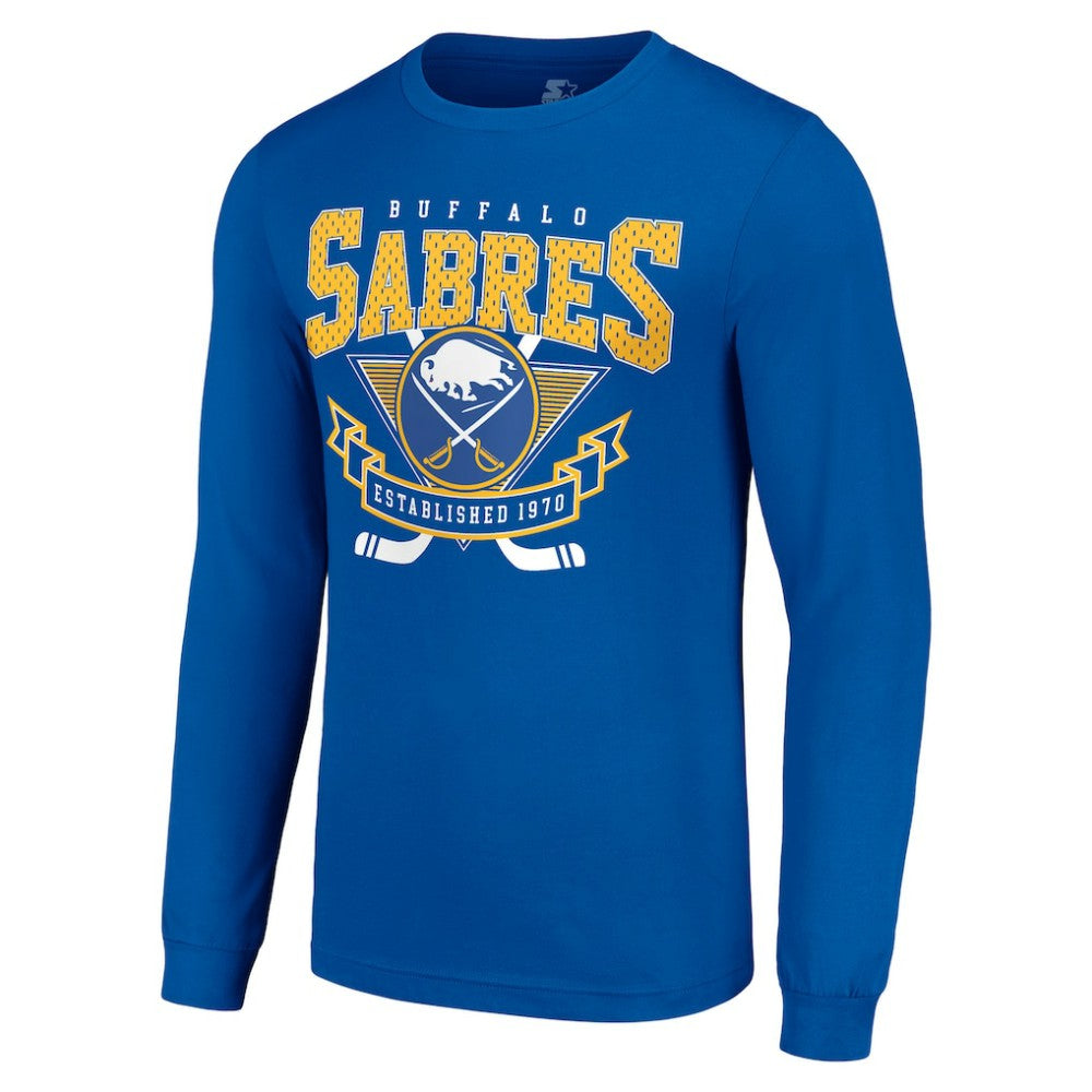 NHL Buffalo Sabres Starter Team Logo Graphic Long Sleeve T-Shirt - Royal