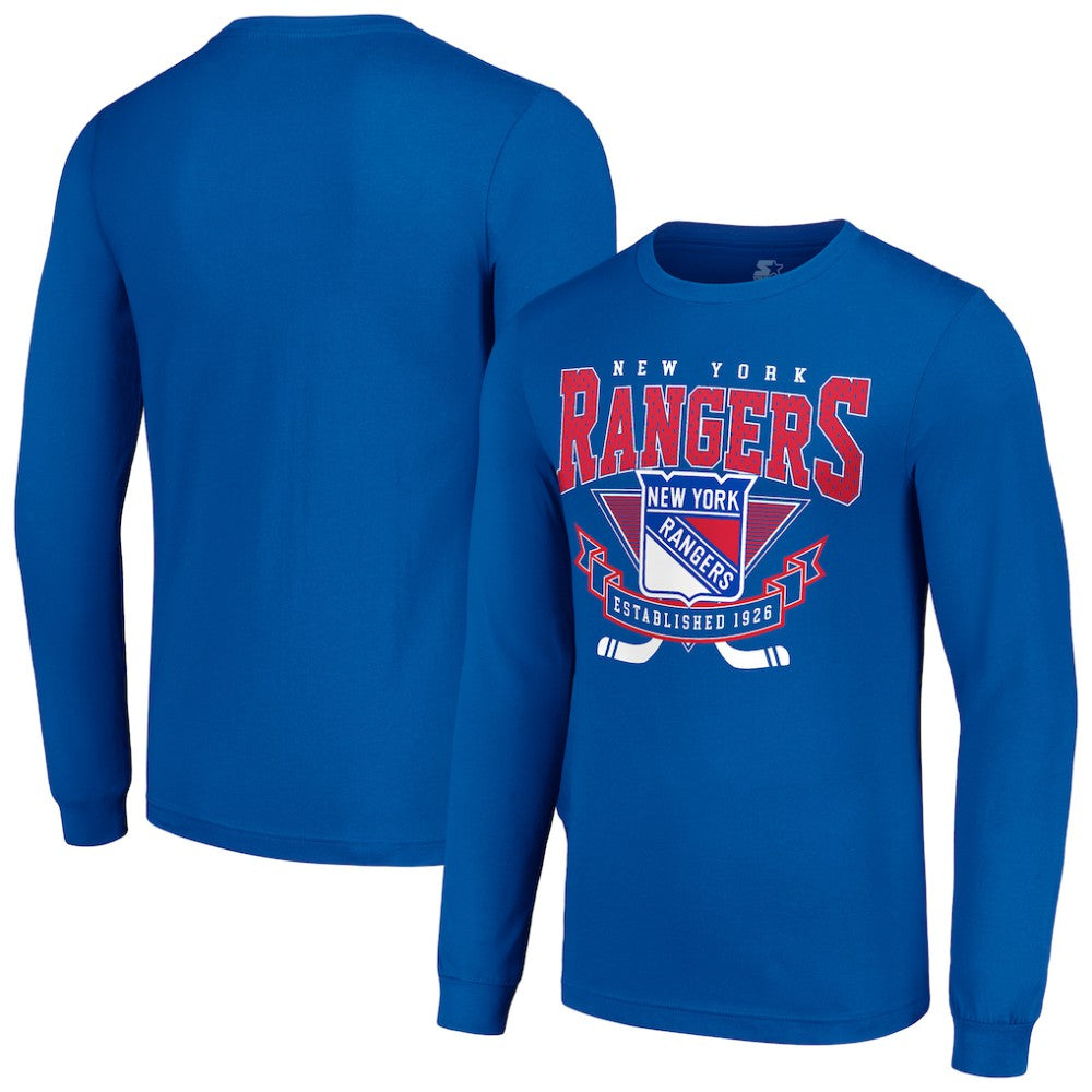 NHL New York Rangers Starter Team Logo Graphic Long Sleeve T-Shirt - Blue