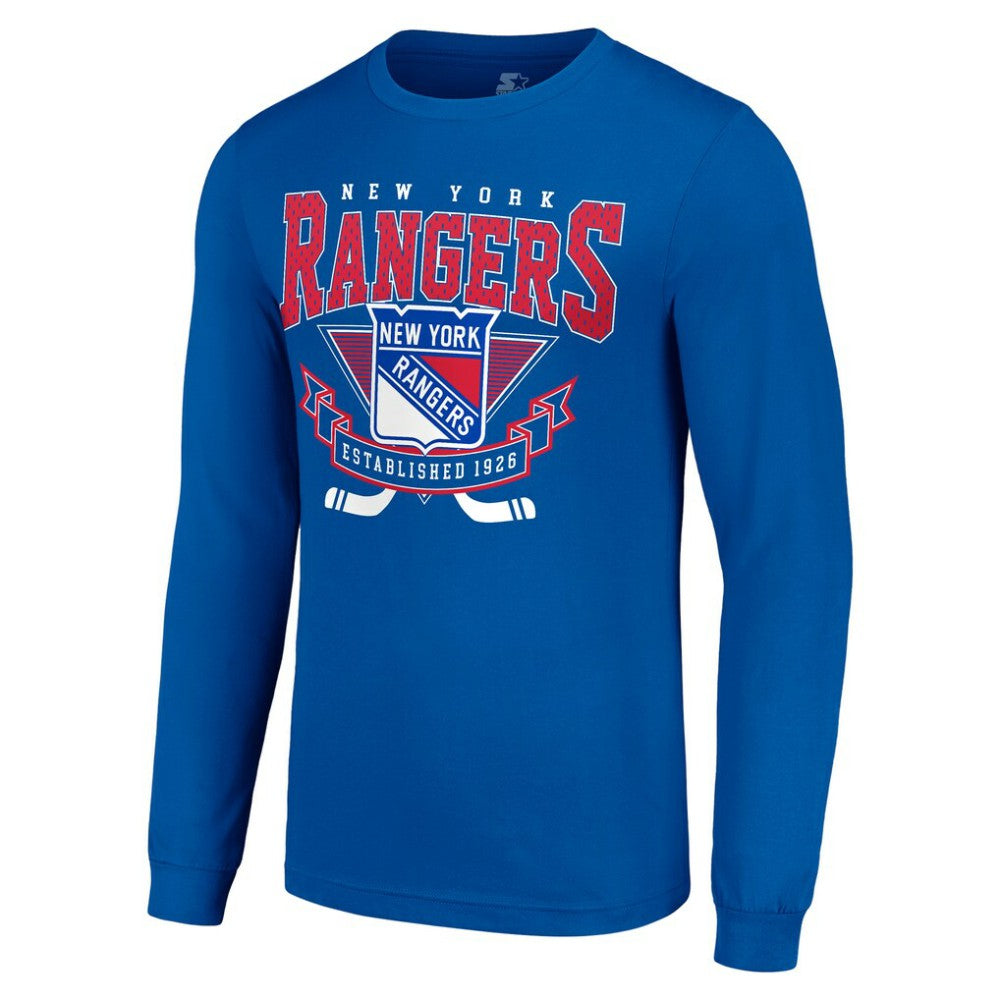 NHL New York Rangers Starter Team Logo Graphic Long Sleeve T-Shirt - Blue