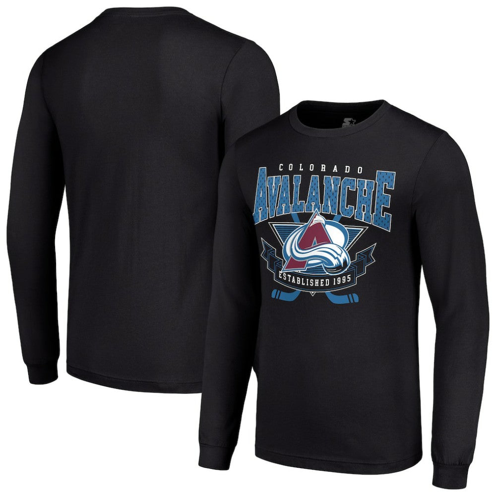 NHL Colorado Avalanche Starter Team Logo Graphic Long Sleeve T-Shirt - Black