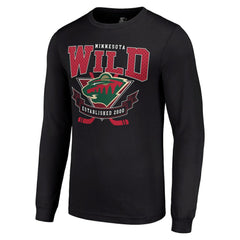 NHL Minnesota Wild Starter Team Logo Graphic Long Sleeve T-Shirt - Black