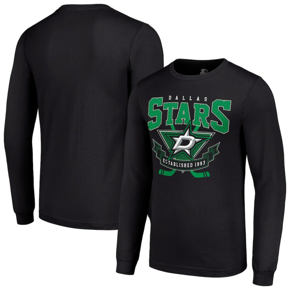 NHL Dallas Stars Starter Team Logo Graphic Long Sleeve T-Shirt - Black