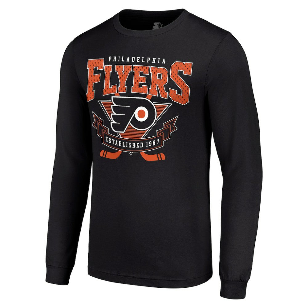 NHL Philadelphia Flyers Starter Team Logo Graphic Long Sleeve T-Shirt - Black
