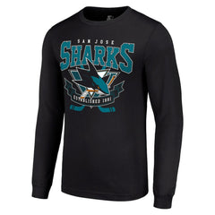 NHL San Jose Sharks Starter Team Logo Graphic Long Sleeve T-Shirt - Black