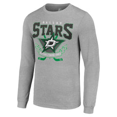 NHL Dallas Stars Starter '80s Inspired Team Logo Long Sleeve T-Shirt - Heather Gray