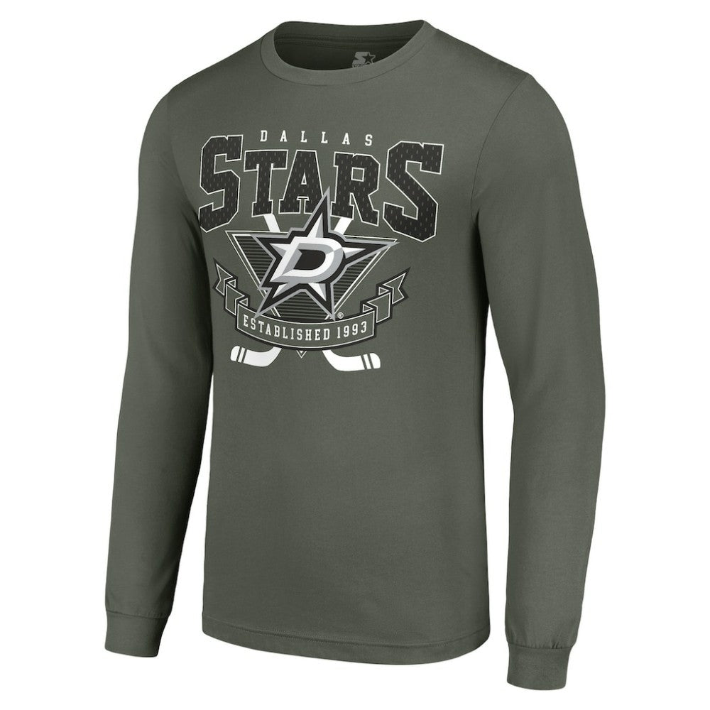 NHL Dallas Stars Starter Team Logo Graphic Long Sleeve T-Shirt - Olive