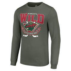 NHL Minnesota Wild Starter Team Logo Graphic Long Sleeve T-Shirt - Olive