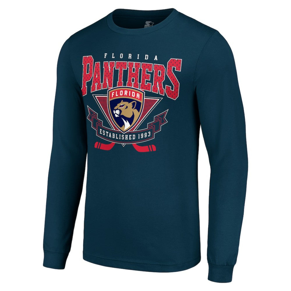 NHL Florida Panthers Starter Team Logo Graphic Long Sleeve T-Shirt - Navy