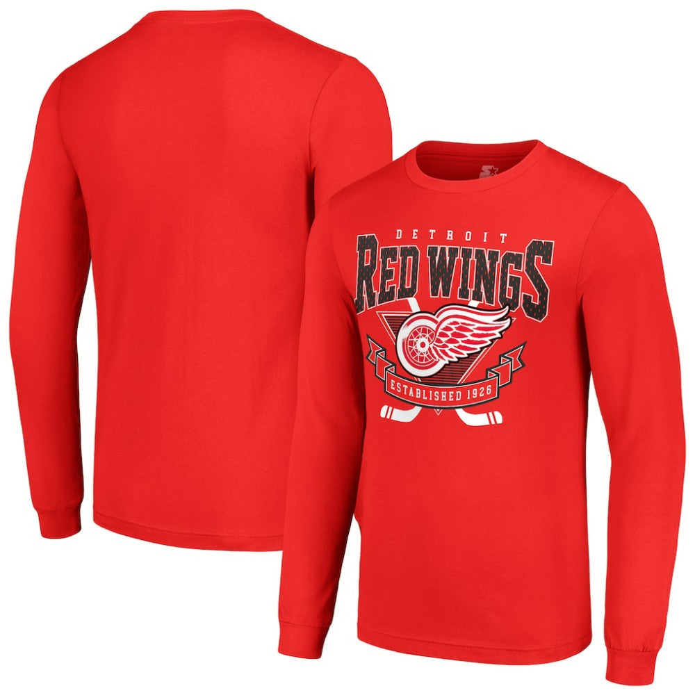 NHL Detroit Red Wings Starter Team Logo Graphic Long Sleeve T-Shirt - Red