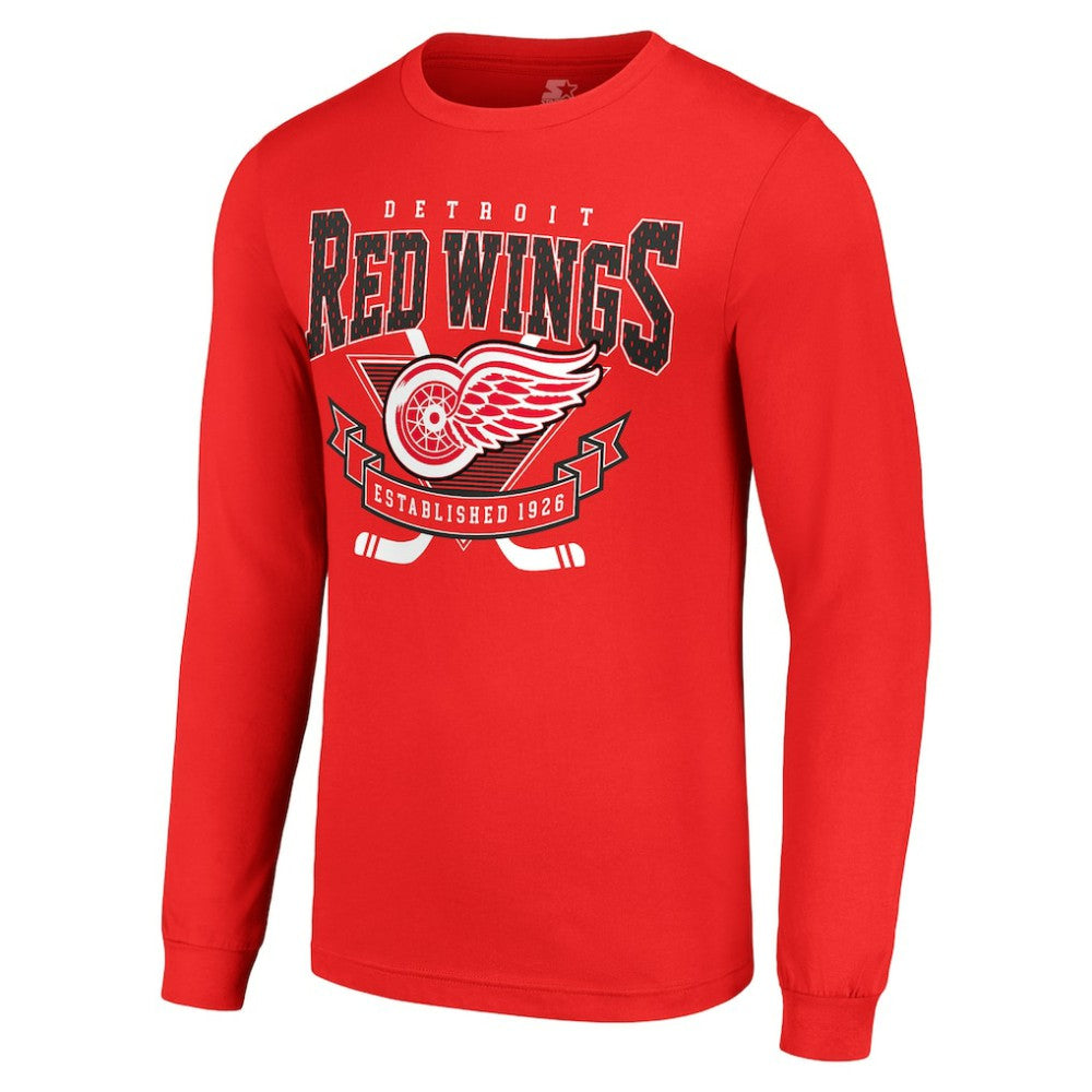 NHL Detroit Red Wings Starter Team Logo Graphic Long Sleeve T-Shirt - Red