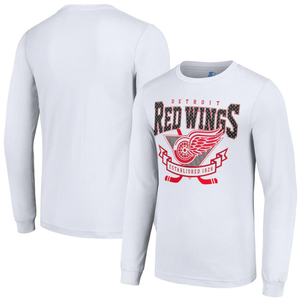 NHL Detroit Red Wings Starter Team Logo Graphic Long Sleeve T-Shirt - White