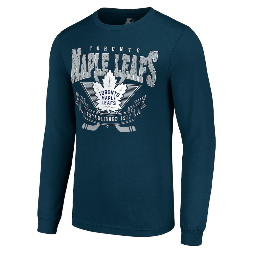 NHL Toronto Maple Leafs Starter Team Logo Graphic Long Sleeve T-Shirt - Navy