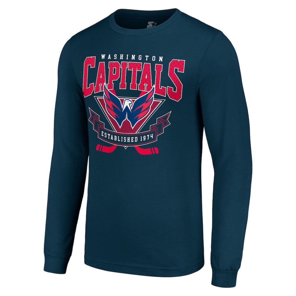 NHL Washington Capitals Starter Team Logo Graphic Long Sleeve T-Shirt - Navy