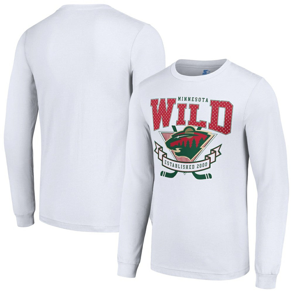 NHL Minnesota Wild Starter Team Logo Graphic Long Sleeve T-Shirt - White