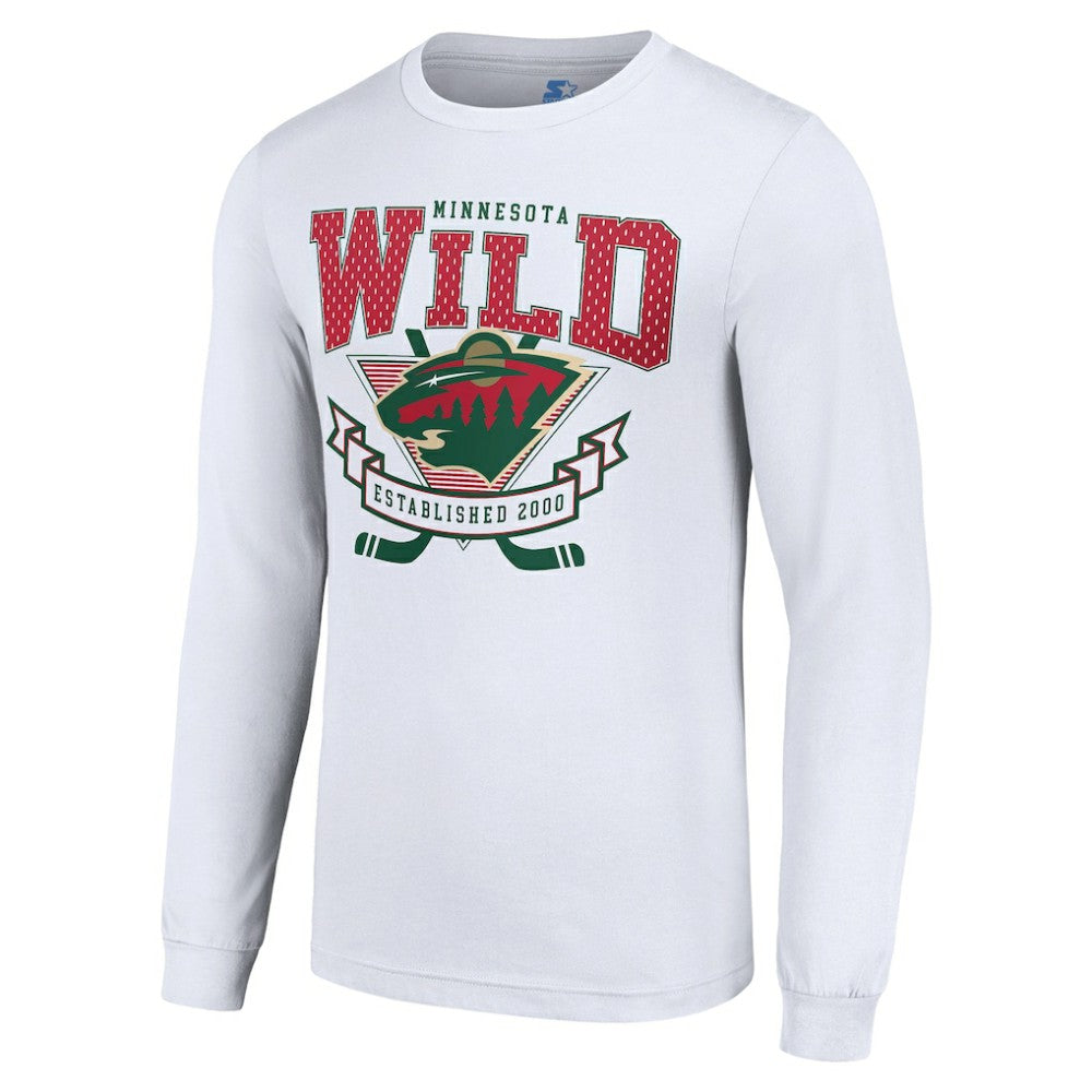NHL Minnesota Wild Starter Team Logo Graphic Long Sleeve T-Shirt - White