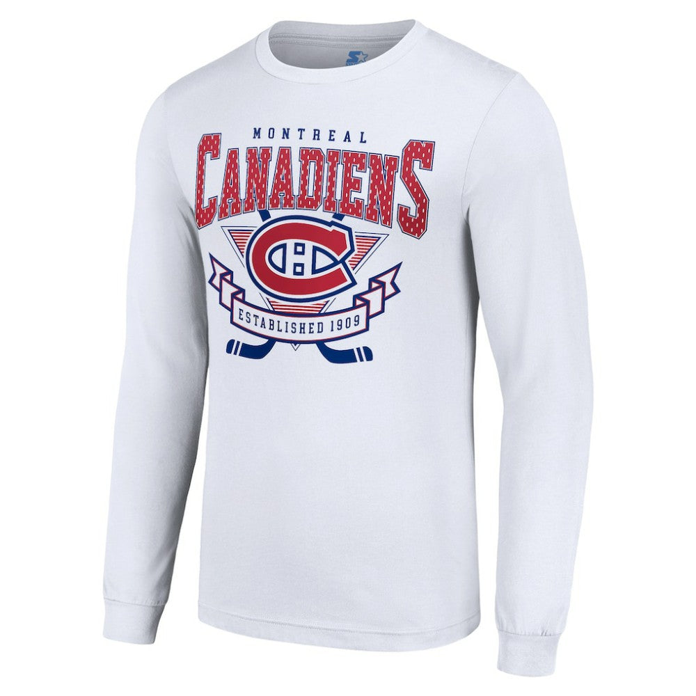 NHL Montreal Canadiens Starter Team Logo Graphic Long Sleeve T-Shirt - White