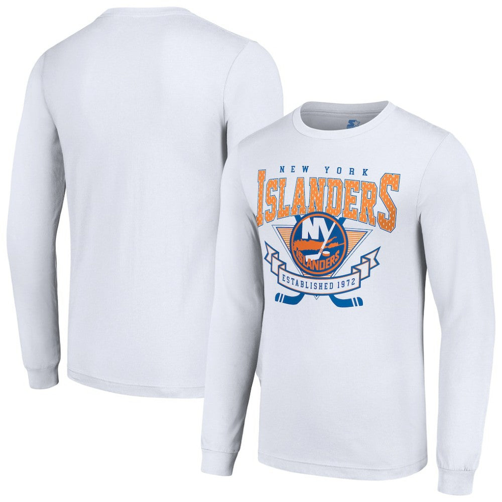 NHL New York Islanders Starter Team Logo Graphic Long Sleeve T-Shirt - White