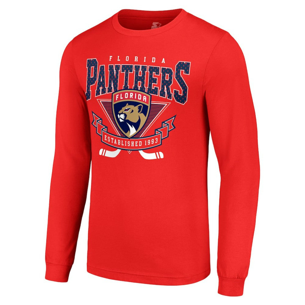 NHL Florida Panthers Starter Team Logo Graphic Long Sleeve T-Shirt - Red