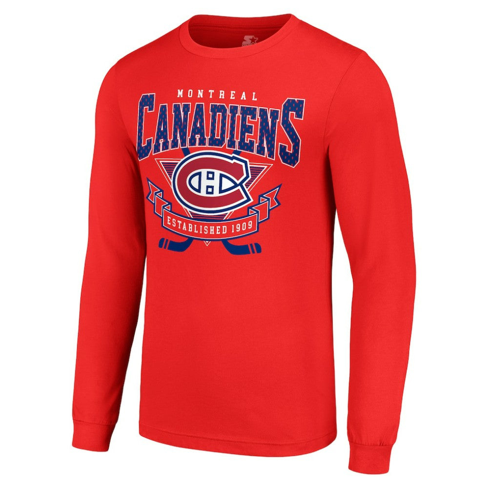NHL Montreal Canadiens Starter Team Logo Graphic Long Sleeve T-Shirt - Red