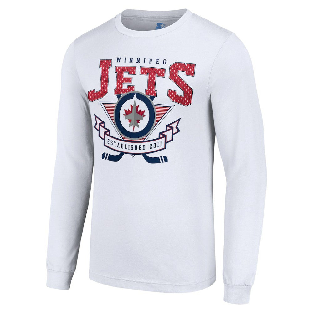 NHL Winnipeg Jets Starter Team Logo Graphic Long Sleeve T-Shirt - White