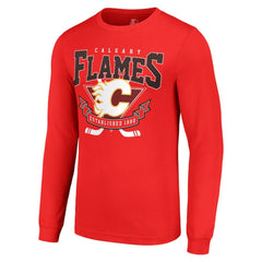 NHL Calgary Flames Starter Team Logo Graphic Long Sleeve T-Shirt - Red