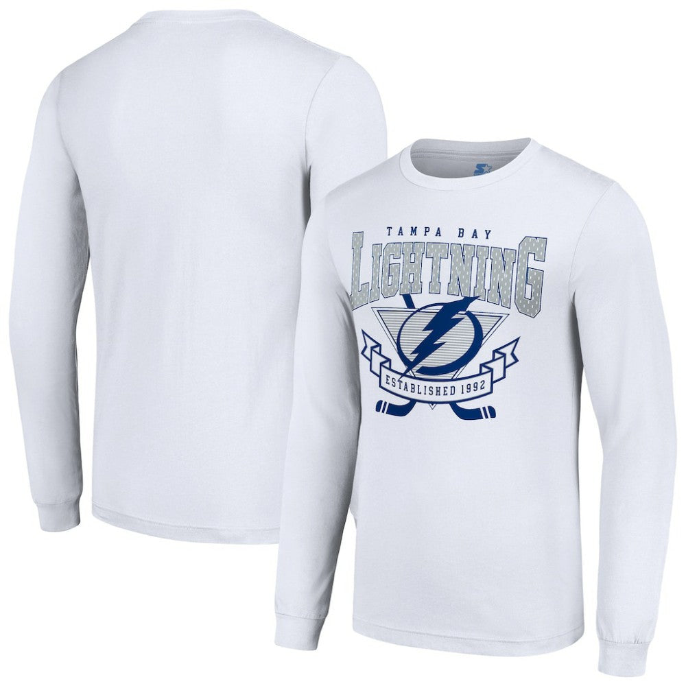 NHL Tampa Bay Lightning Starter Team Logo Graphic Long Sleeve T-Shirt - White
