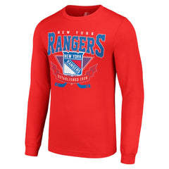 NHL New York Rangers Starter Team Logo Graphic Long Sleeve T-Shirt - Red