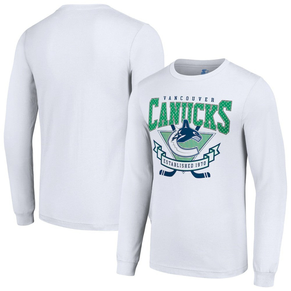 NHL Vancouver Canucks Starter Team Logo Graphic Long Sleeve T-Shirt - White